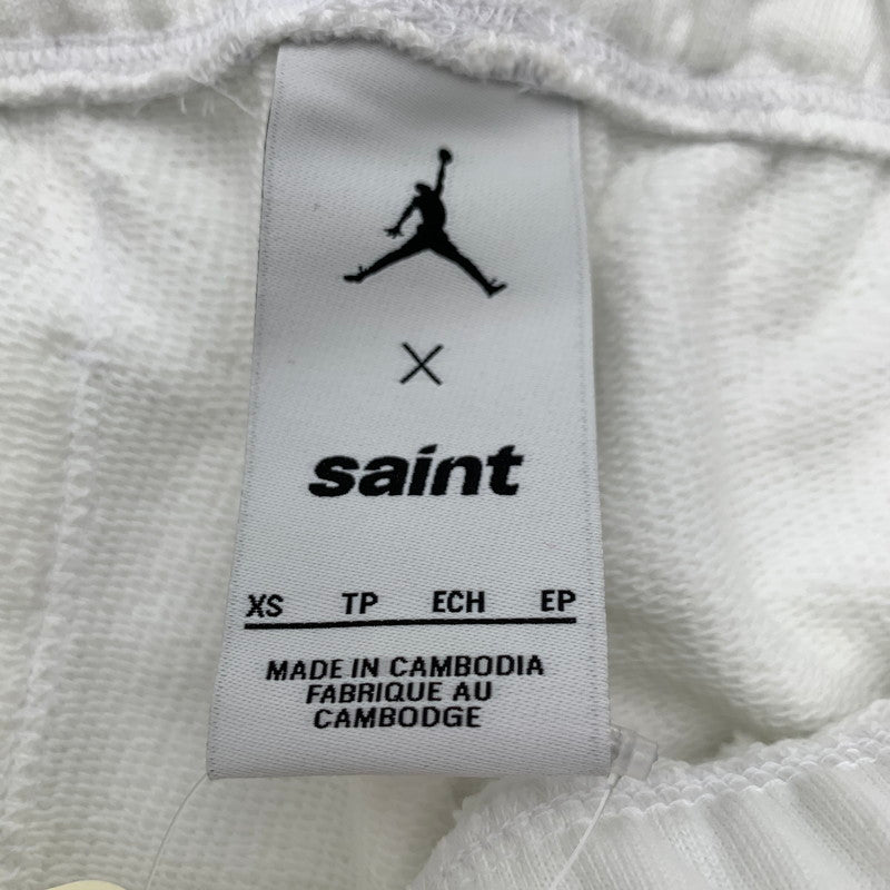 【中古品】【メンズ】 NIKE JORDAN×SAINT MICHAEL ナイキ ジョーダン セントマイケル FV-4720 M J SM FLEECE PANT スウェットパンツ WHITE SIZE:XS タグ付き 153-260807-io-25-fuzh カラー：ホワイト 万代Net店
