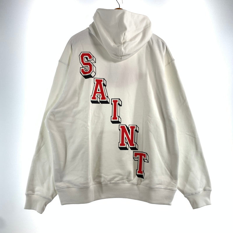 【中古品】【メンズ】 NIKE JORDAN×SAINT MICHAEL ナイキ ジョーダン セントマイケル FV-4718 M J SM FLEECE HOODIE フーディー パーカー WHITE SIZE:L 142-260807-io-17-fuzh カラー：ホワイト 万代Net店