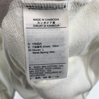 【中古品】【メンズ】 NIKE JORDAN×SAINT MICHAEL ナイキ ジョーダン セントマイケル FV-4718 M J SM FLEECE HOODIE フーディー パーカー WHITE SIZE:L 142-260807-io-17-fuzh カラー：ホワイト 万代Net店