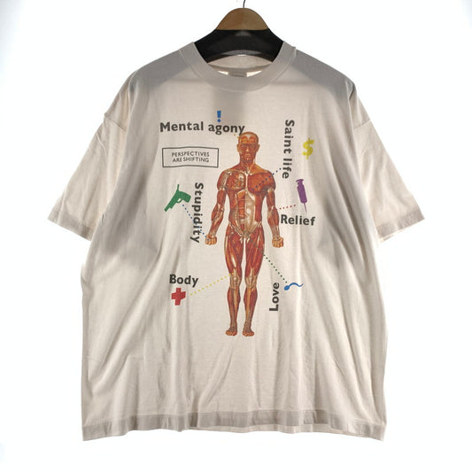 【中古品】【メンズ】 SAINT MICHAEL セントマイケル SM-MK8-0000-013 BODY SS T-SHIRT Tシャツ WHITE 人体 SIZE:XL 140-260807-io-11-fuzh カラー：ホワイト 万代Net店