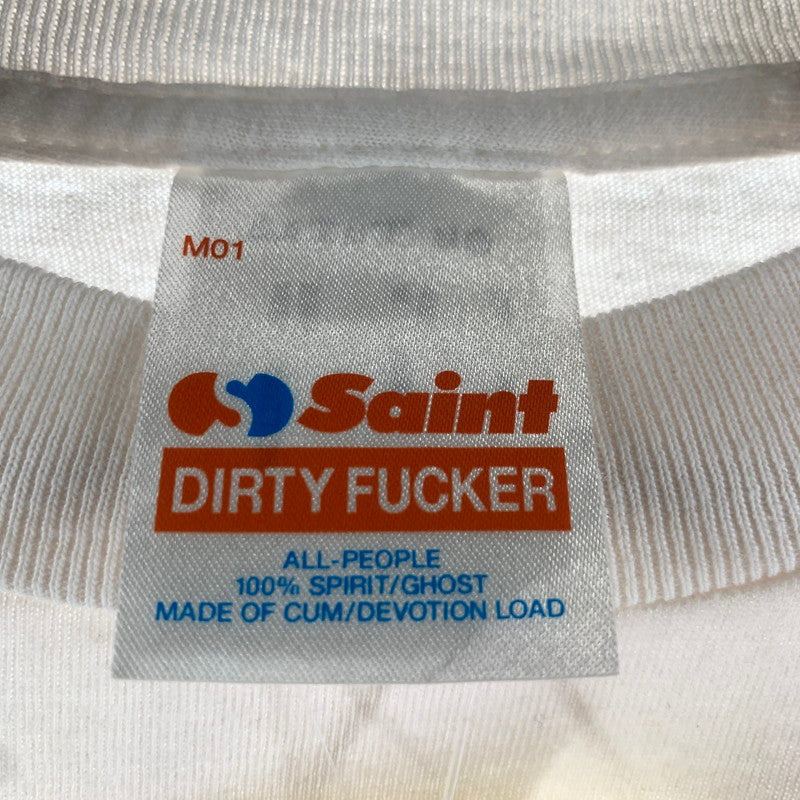 【中古品】【メンズ】 SAINT MICHAEL セントマイケル SM-MK8-0000-013 BODY SS T-SHIRT Tシャツ WHITE 人体 SIZE:XL 140-260807-io-11-fuzh カラー：ホワイト 万代Net店