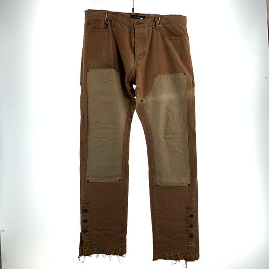 【中古品】【メンズ】 MLVINCE メルヴィンス DOUBLE KNEE PANTS ダブルニーパンツ BROWN SIZE:36 ※汚れあり 153-260807-io-30-fuzh カラー：ブラウン 万代Net店