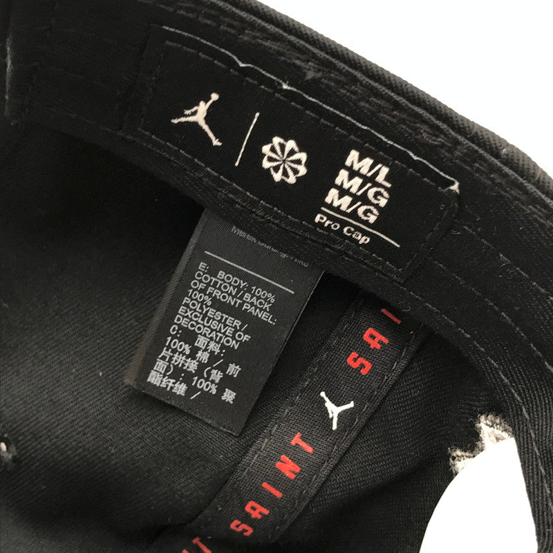 【中古品】【メンズ】 NIKE JORDAN × SAINT MICHAEL ナイキ ジョーダン セントマイケル U J PRO CAP S FB STM 帽子 キャップ 185-260819-mh-06-fuzh サイズ：M/L カラー：ブラック 万代Net店
