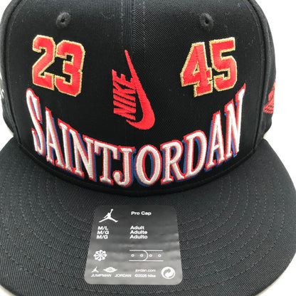 【中古品】【メンズ】 NIKE JORDAN × SAINT MICHAEL ナイキ ジョーダン セントマイケル U J PRO CAP S FB STM 帽子 キャップ 185-260819-mh-06-fuzh サイズ：M/L カラー：ブラック 万代Net店