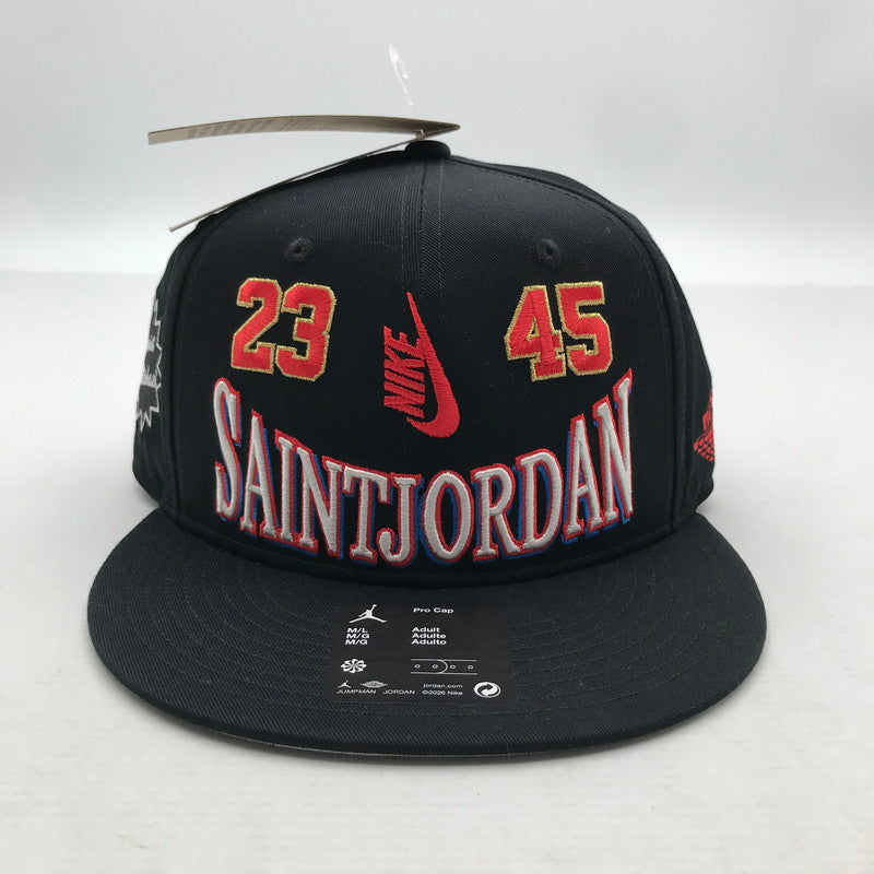 【中古品】【メンズ】 NIKE JORDAN × SAINT MICHAEL ナイキ ジョーダン セントマイケル U J PRO CAP S FB STM 帽子 キャップ 185-260819-mh-06-fuzh サイズ：M/L カラー：ブラック 万代Net店