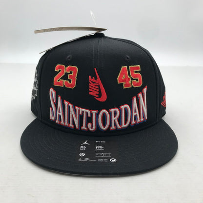 【中古品】【メンズ】 NIKE JORDAN × SAINT MICHAEL ナイキ ジョーダン セントマイケル U J PRO CAP S FB STM 帽子 キャップ 185-260819-mh-06-fuzh サイズ：M/L カラー：ブラック 万代Net店