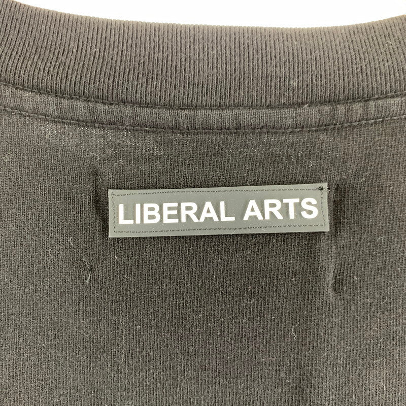 【中古品】【メンズ】 LIBERAL ARTS T-SHIRT リベラル・アーツ Tシャツ BLACK SIZE:L ※糸ほつれ・プリント部分傷みあり 140-260815-io-03-fuzh カラー：ブラック 万代Net店