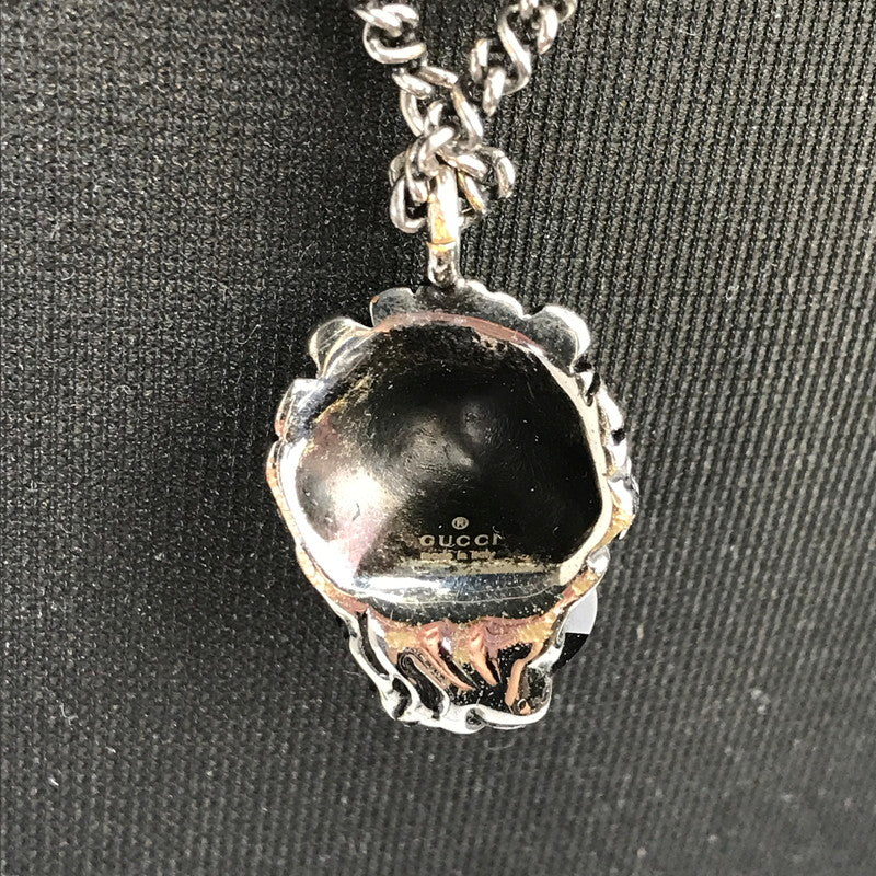 【中古品】【メンズ】 GUCCI グッチ LION HEAD NECKLACE ライオンヘッドネックレス カラーシルバー　 182-260808-ky-60-fuzh 万代Net店