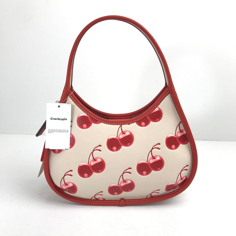 【中古美品】【レディース】 COACHTOPIA コーチトピア M2480-CL754 ハンドバッグ カラーCREAM 赤さくらんぼ総柄 タグ付 カバン 180-260808-ky-51-fuzh 万代Net店