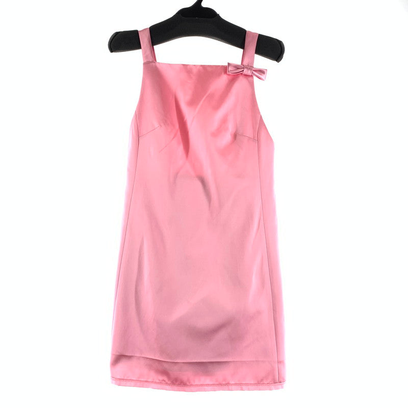 【中古品】【レディース】 COACH コーチ SQUARE NECK SATIN MINI DRESS ミニドレス ワンピ ワンピース PINK/SIZE:4 ※汚れ・ほつれ・使用感有 170-260909-io-08-fuzh カラー：ピンク 万代Net店