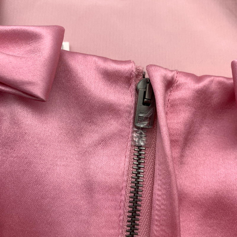【中古品】【レディース】 COACH コーチ SQUARE NECK SATIN MINI DRESS ミニドレス ワンピ ワンピース PINK/SIZE:4 ※汚れ・ほつれ・使用感有 170-260909-io-08-fuzh カラー：ピンク 万代Net店