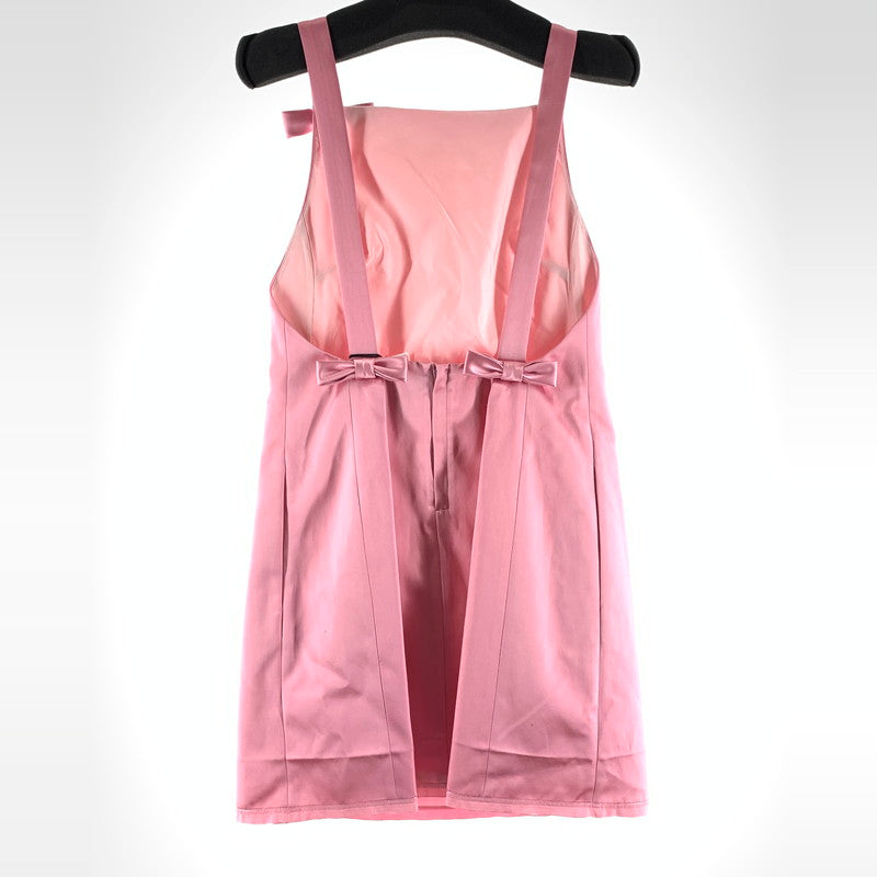 【中古品】【レディース】 COACH コーチ SQUARE NECK SATIN MINI DRESS ミニドレス ワンピ ワンピース PINK/SIZE:4 ※汚れ・ほつれ・使用感有 170-260909-io-08-fuzh カラー：ピンク 万代Net店
