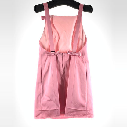 【中古品】【レディース】 COACH コーチ SQUARE NECK SATIN MINI DRESS ミニドレス ワンピ ワンピース PINK/SIZE:4 ※汚れ・ほつれ・使用感有 170-260909-io-08-fuzh カラー：ピンク 万代Net店