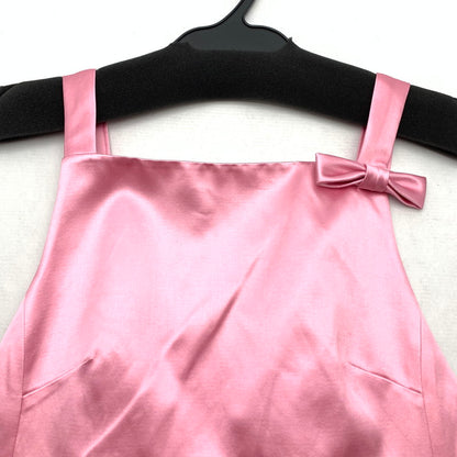 【中古品】【レディース】 COACH コーチ SQUARE NECK SATIN MINI DRESS ミニドレス ワンピ ワンピース PINK/SIZE:4 ※汚れ・ほつれ・使用感有 170-260909-io-08-fuzh カラー：ピンク 万代Net店