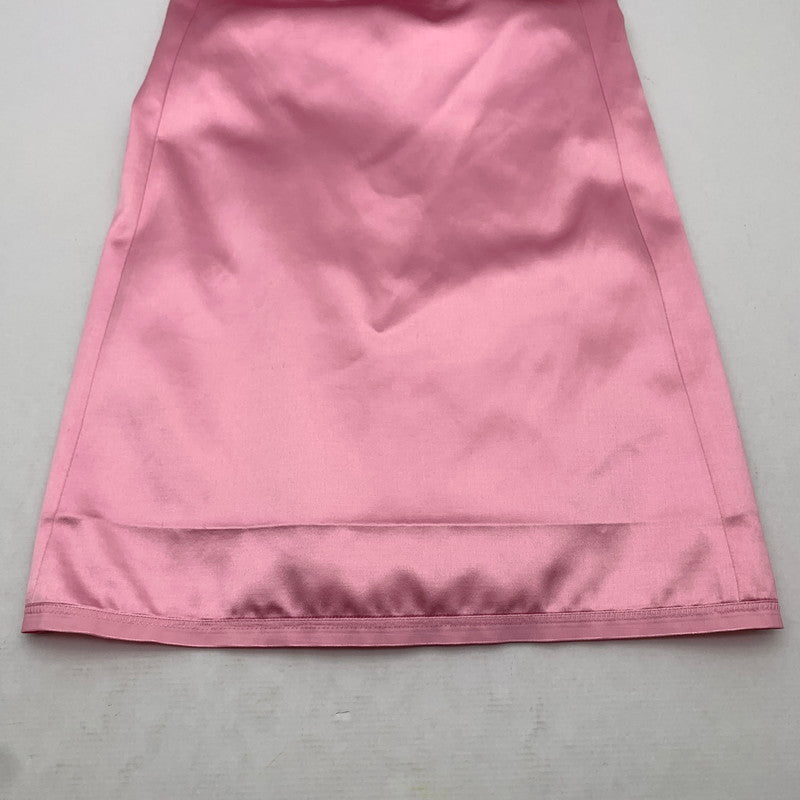 【中古品】【レディース】 COACH コーチ SQUARE NECK SATIN MINI DRESS ミニドレス ワンピ ワンピース PINK/SIZE:4 ※汚れ・ほつれ・使用感有 170-260909-io-08-fuzh カラー：ピンク 万代Net店