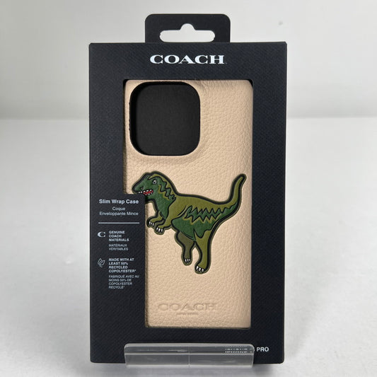 【中古品】【レディース】 COACH コーチ スマホケース BEIGE/SIZE:IPHONE14 PRO/恐竜 スマホ スマートフォン ケース 208-260911-io-09-fuzh 万代Net店