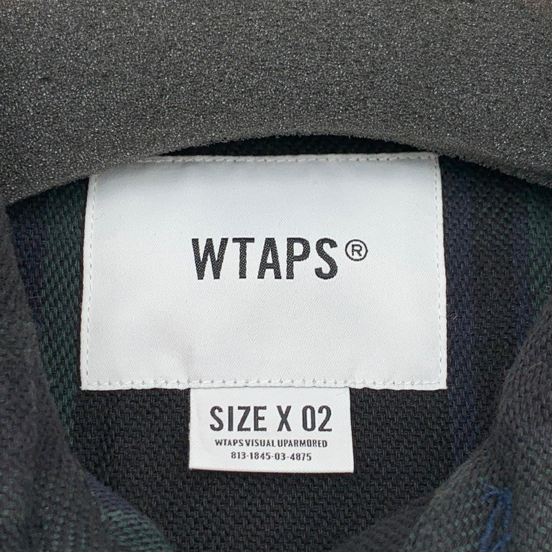【中古品】【メンズ】 WTAPS 212TQDT-SHM05 DECK LS FLANNEL TEXTILE ダブルタップス フランネルチェックシャツ 長袖 ブランド 古着 142-260808-gm-02-fuzh サイズ：02 カラー：グリーン 万代Net店