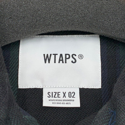 【中古品】【メンズ】 WTAPS 212TQDT-SHM05 DECK LS FLANNEL TEXTILE ダブルタップス フランネルチェックシャツ 長袖 ブランド 古着 142-260808-gm-02-fuzh サイズ：02 カラー：グリーン 万代Net店