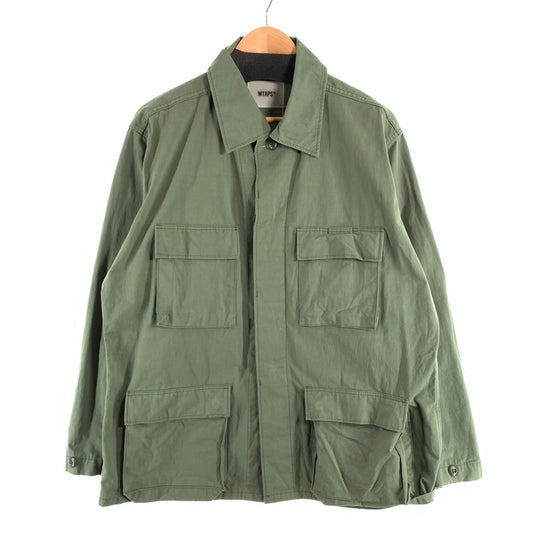 【中古品】【メンズ】 WTAPS WVDT-SHM01 NYCO RIPSTOP SHIRT ダブルタップス リップストップシャツ ジャケット 長袖 ブランド 古着 ブルゾン 142-260808-gm-03-fuzh サイズ：03 カラー：カーキ 万代Net店