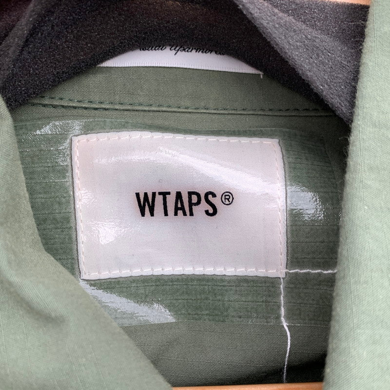 【中古品】【メンズ】 WTAPS WVDT-SHM01 NYCO RIPSTOP SHIRT ダブルタップス リップストップシャツ ジャケット 長袖 ブランド 古着 ブルゾン 142-260808-gm-03-fuzh サイズ：03 カラー：カーキ 万代Net店