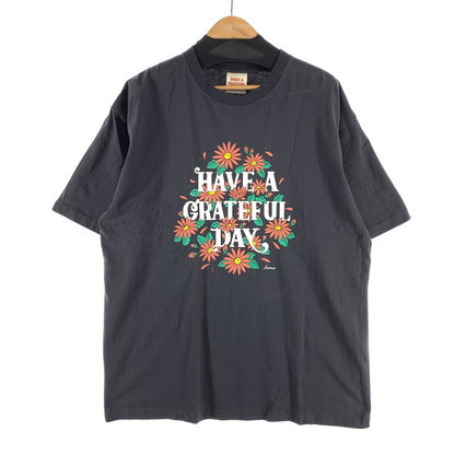 【中古美品】【メンズ】 HAVE A GRATEFUL DAY S.S TEE 半袖Tシャツ FREAK’S STORE別注 ブランド 古着 142-260921-gm-13-fuzh サイズ：L カラー：ブラック 万代Net店