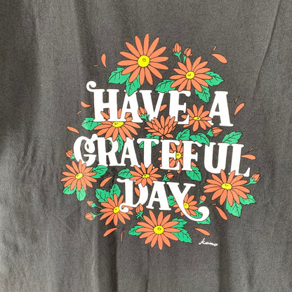 【中古美品】【メンズ】 HAVE A GRATEFUL DAY S.S TEE 半袖Tシャツ FREAK’S STORE別注 ブランド 古着 142-260921-gm-13-fuzh サイズ：L カラー：ブラック 万代Net店