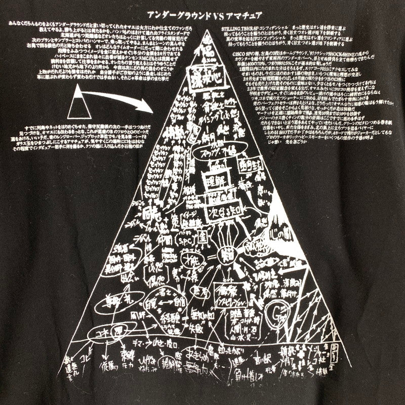 【中古品】【メンズ】 TIGHTBOOTH PRODUCTION タイトブース プロダクション THA BLUE HERB COLLAB 7SLEEVE TEE 7分丈 シャツ BLACK SIZE:L アンダーグラウンドVSアマチュア ※毛の付着・脇下に穴あり 142-260818-io-12-fuzh カラー：ブラック 万代Net店