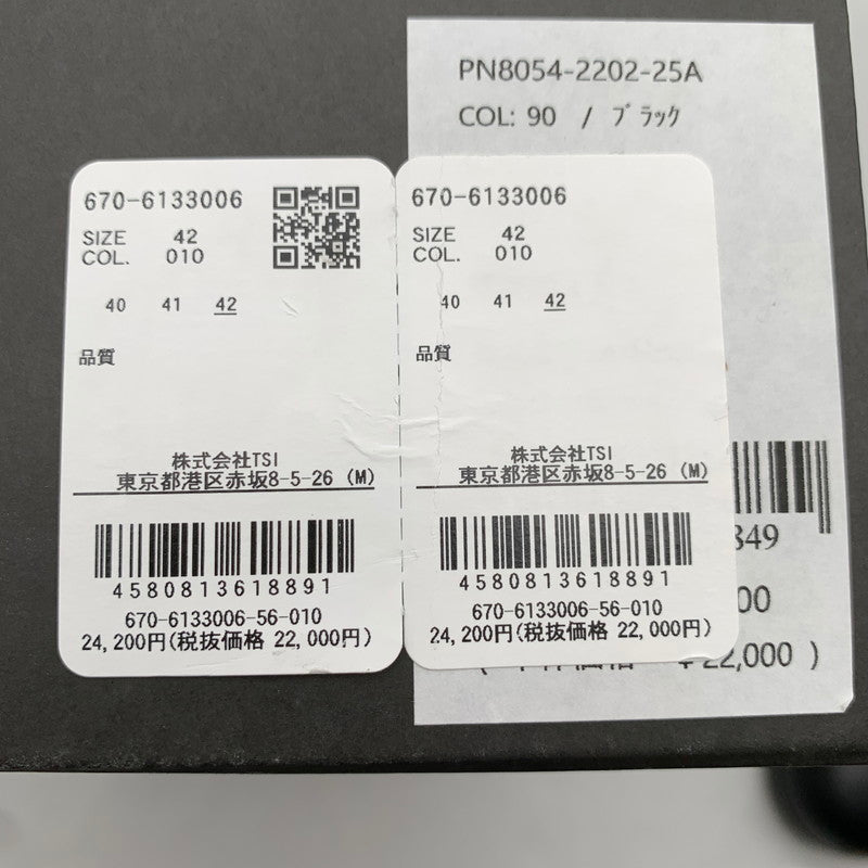 【中古品】【メンズ】 PADRONE パドローネ THE STANDARD LINE PN8054-2202-25A SIDE GORE SHOES BLACK SIZE:42 箱有 サイドゴア シューズ ※シワ・踵内側ベタつき・箱傷み有 靴 164-260811-io-61-fuzh カラー：ブラック 万代Net店