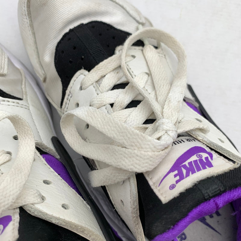 【中古品】【レディース】 NIKE ナイキ AH8049-001 AIR HUARACHE RUN 91 QS WHITE.PURPLE SIZE:23.5cm スニーカー 靴 ※使用感あり 166-260811-io-64-fuzh カラー：ホワイトパープル 万代Net店