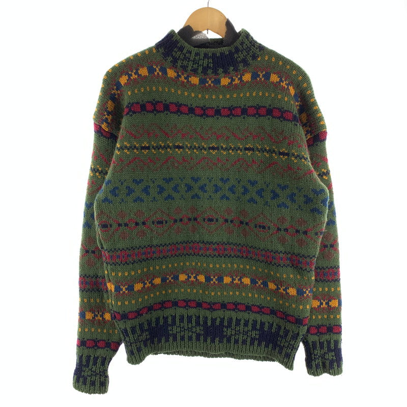 【中古品】【メンズ】 OLD GAP 90S NORDIC KNIT SWEATER オールドギャップ ニットセーター ブランド 古着 145-260923-gm-16-fuzh サイズ：M カラー：グリーン 万代Net店