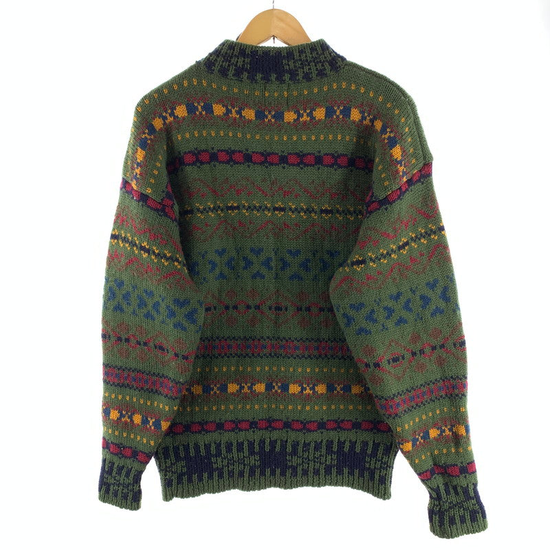 【中古品】【メンズ】 OLD GAP 90S NORDIC KNIT SWEATER オールドギャップ ニットセーター ブランド 古着 145-260923-gm-16-fuzh サイズ：M カラー：グリーン 万代Net店