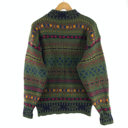 【中古品】【メンズ】 OLD GAP 90S NORDIC KNIT SWEATER オールドギャップ ニットセーター ブランド 古着 145-260923-gm-16-fuzh サイズ：M カラー：グリーン 万代Net店
