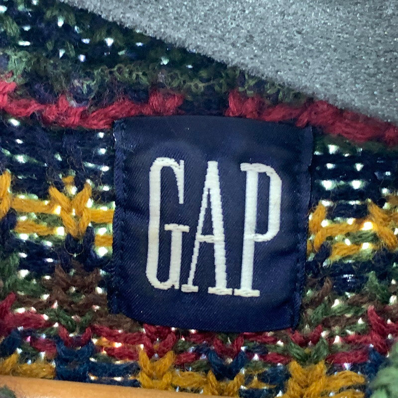 【中古品】【メンズ】 OLD GAP 90S NORDIC KNIT SWEATER オールドギャップ ニットセーター ブランド 古着 145-260923-gm-16-fuzh サイズ：M カラー：グリーン 万代Net店