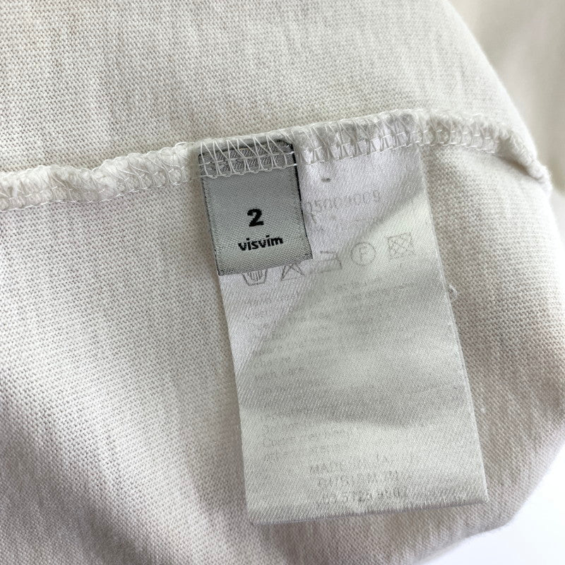 【中古品】【メンズ】 VISVIM ビズビム 0118105009006 SUBLIG CREW 3-PACK S S HW(WIDE) Tシャツ WHITE SIZE:2 ※シミあり 142-260917-io-25-fuzh カラー：ホワイト 万代Net店