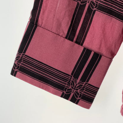 【中古品】【メンズ】 NEEDLES ニードルス MR179 CLASSIC SHIRT クラシックシャツ 長袖シャツ チェックシャツ PINK SIZE:S ※右袖穴あり 140-260912-io-02-fuzh カラー：ピンク 万代Net店