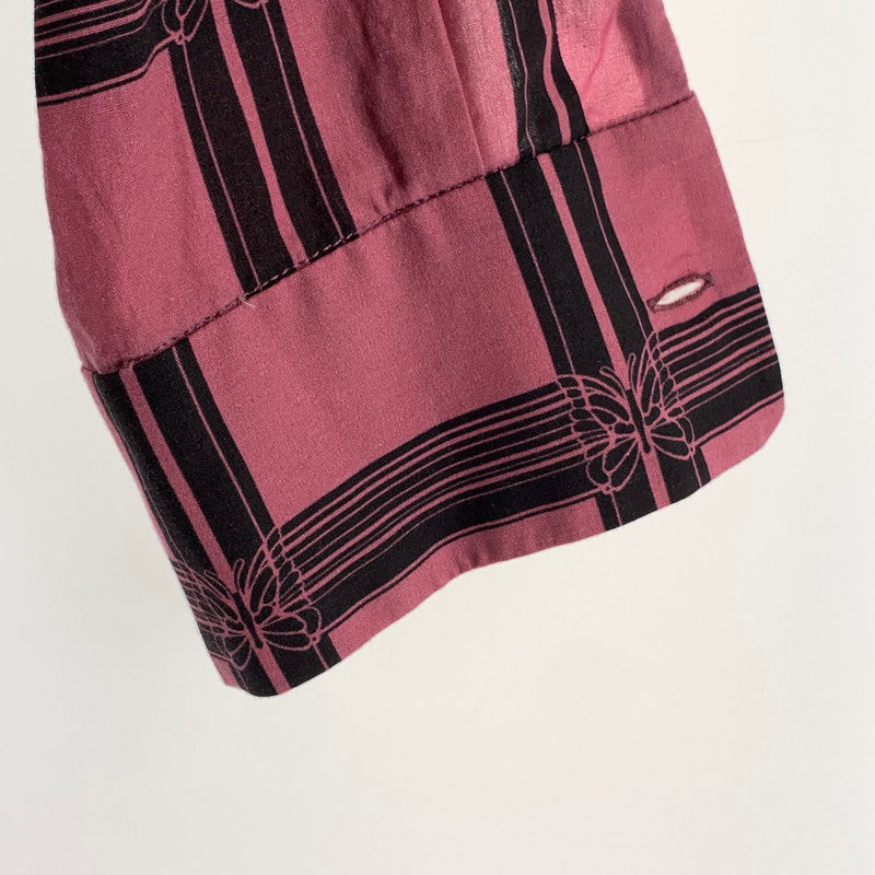 【中古品】【メンズ】 NEEDLES ニードルス MR179 CLASSIC SHIRT クラシックシャツ 長袖シャツ チェックシャツ PINK SIZE:S ※右袖穴あり 140-260912-io-02-fuzh カラー：ピンク 万代Net店