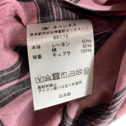 【中古品】【メンズ】 NEEDLES ニードルス MR179 CLASSIC SHIRT クラシックシャツ 長袖シャツ チェックシャツ PINK SIZE:S ※右袖穴あり 140-260912-io-02-fuzh カラー：ピンク 万代Net店