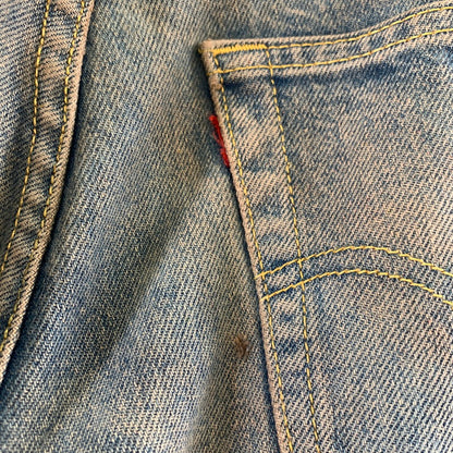 【中古品】【メンズ】 INNOCENCE イノセンス OVER DESTROY DENIM PANTS オーバーデストロイ デニムパンツ INDIGO.ORANGE SIZE:33 ダメージ加工 ※裾リペア・ダメージ・タグ切り取り跡有 153-260815-io-01-fuzh カラー：インディゴ/オレンジ 万代Net店