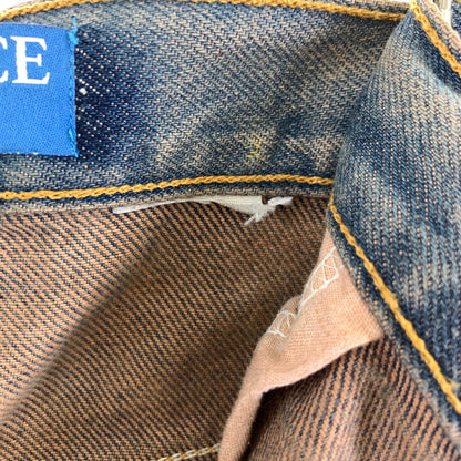 【中古品】【メンズ】 INNOCENCE イノセンス OVER DESTROY DENIM PANTS オーバーデストロイ デニムパンツ INDIGO.ORANGE SIZE:33 ダメージ加工 ※裾リペア・ダメージ・タグ切り取り跡有 153-260815-io-01-fuzh カラー：インディゴ/オレンジ 万代Net店