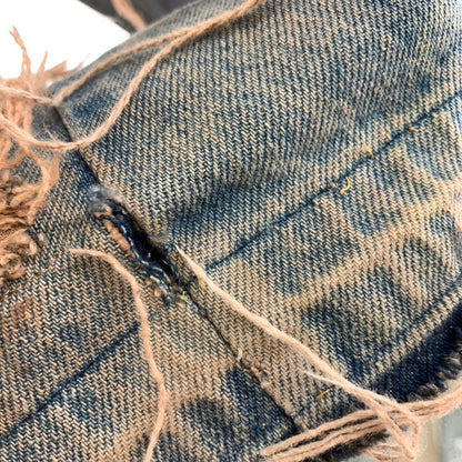 【中古品】【メンズ】 INNOCENCE イノセンス OVER DESTROY DENIM PANTS オーバーデストロイ デニムパンツ INDIGO.ORANGE SIZE:33 ダメージ加工 ※裾リペア・ダメージ・タグ切り取り跡有 153-260815-io-01-fuzh カラー：インディゴ/オレンジ 万代Net店