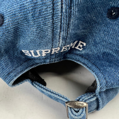 【中古品】【メンズ】 SUPREME シュプリーム Sロゴ デニムキャップ PIGMENT S LOGO 6‐PANEL DENIM カラーBLUE 24FW 帽子 185-260809-ky-11-fuz 万代Net店