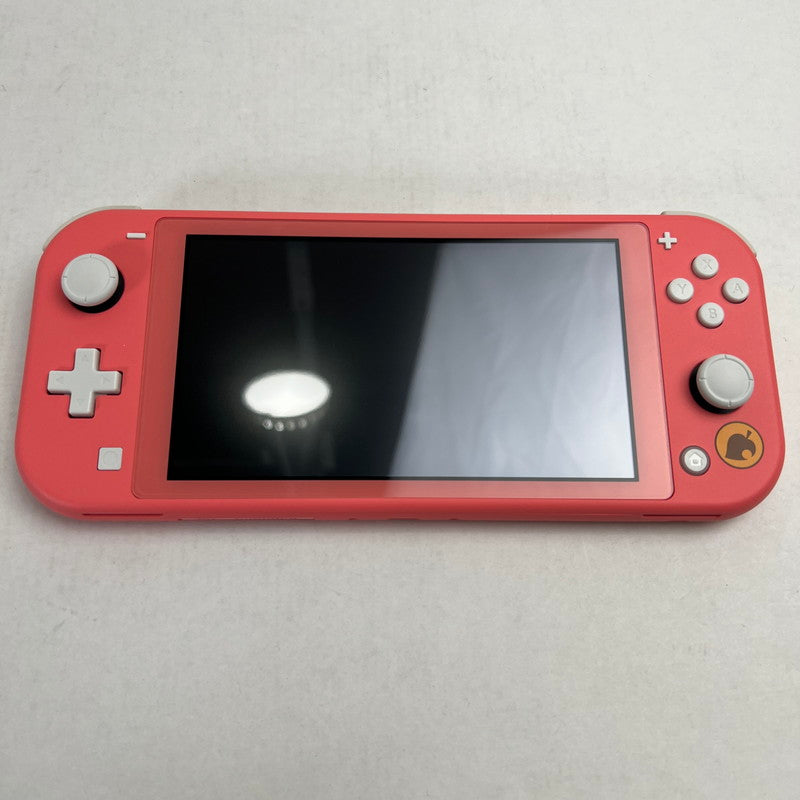 【中古品】 Switch Lite 本体 あつまれ どうぶつの森セット　～しずえアロハ柄～ セーフティーガイド欠品 034-260809-ky-02-fuz 万代Net店
