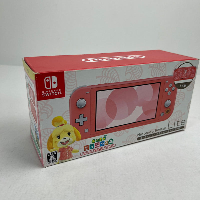 【中古品】 Switch Lite 本体 あつまれ どうぶつの森セット　～しずえアロハ柄～ セーフティーガイド欠品 034-260809-ky-02-fuz 万代Net店