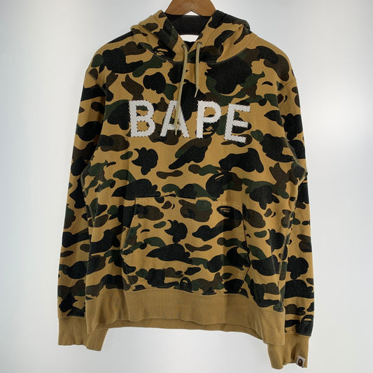 【中古品】【メンズ】 A BATHING APE アベイシング エイプ 001PPC801001X FIRST CAMO HOODIE BAPEストーン パーカー フーディ トップス 古着 142-260809-mh-02-fuzh サイズ：L カラー：カモ柄 万代Net店