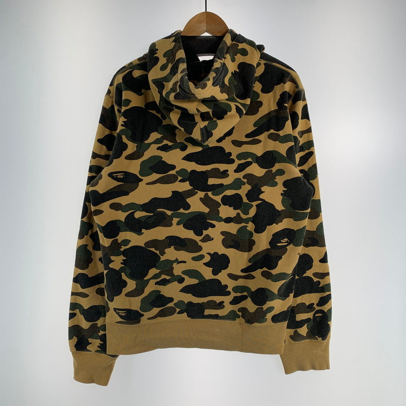 【中古品】【メンズ】 A BATHING APE アベイシング エイプ 001PPC801001X FIRST CAMO HOODIE BAPEストーン パーカー フーディ トップス 古着 142-260809-mh-02-fuzh サイズ：L カラー：カモ柄 万代Net店