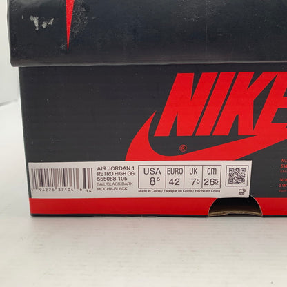 【中古品】【メンズ】 NIKE ナイキ 555088-105 AIR JORDAN 1 HIGH OG "SAIL DARK MOCHA BLACK" エアジョーダン1 ハイ セイル スニーカー 靴 160-260809-mh-12-fuzh サイズ：26.5cm カラー：ダークモカ・ブラック 万代Net店