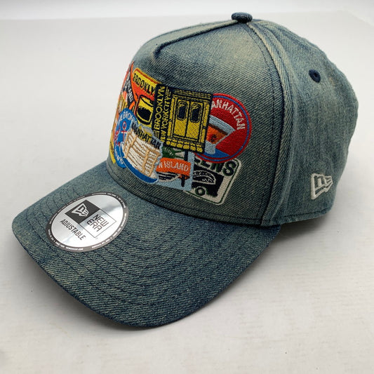 【中古品】【メンズ】 NEWERA ニューエラ 9FORTY CAP INDIGO A-FRAME NYC 帽子 キャップ ※汚れあり 185-260811-io-52-fuzh カラー：インディゴ 万代Net店