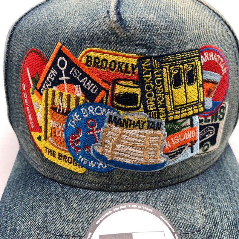 【中古品】【メンズ】 NEWERA ニューエラ 9FORTY CAP INDIGO A-FRAME NYC 帽子 キャップ ※汚れあり 185-260811-io-52-fuzh カラー：インディゴ 万代Net店