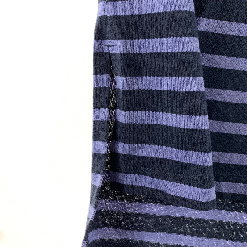 【中古品】【レディース】 HELLY HANSEN ヘリーハンセン ロングスリーブボーダーワンピース ワンピ PURPLE.BLACK ボーダー SIZE:L ※汚れ・毛玉あり 170-260818-io-03-fuzh カラー：パープルブラック 万代Net店