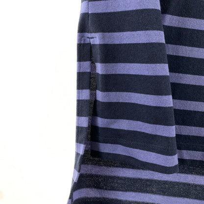 【中古品】【レディース】 HELLY HANSEN ヘリーハンセン ロングスリーブボーダーワンピース ワンピ PURPLE.BLACK ボーダー SIZE:L ※汚れ・毛玉あり 170-260818-io-03-fuzh カラー：パープルブラック 万代Net店